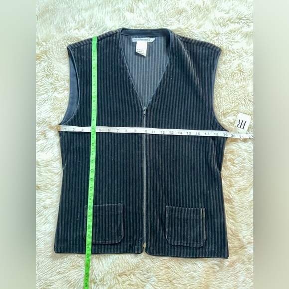 EMPORIO ARMANI NWT Ribbed Velvet Stretch, Front Zip Cotton Blend Vest Size L(&M) - Picture 11 of 11